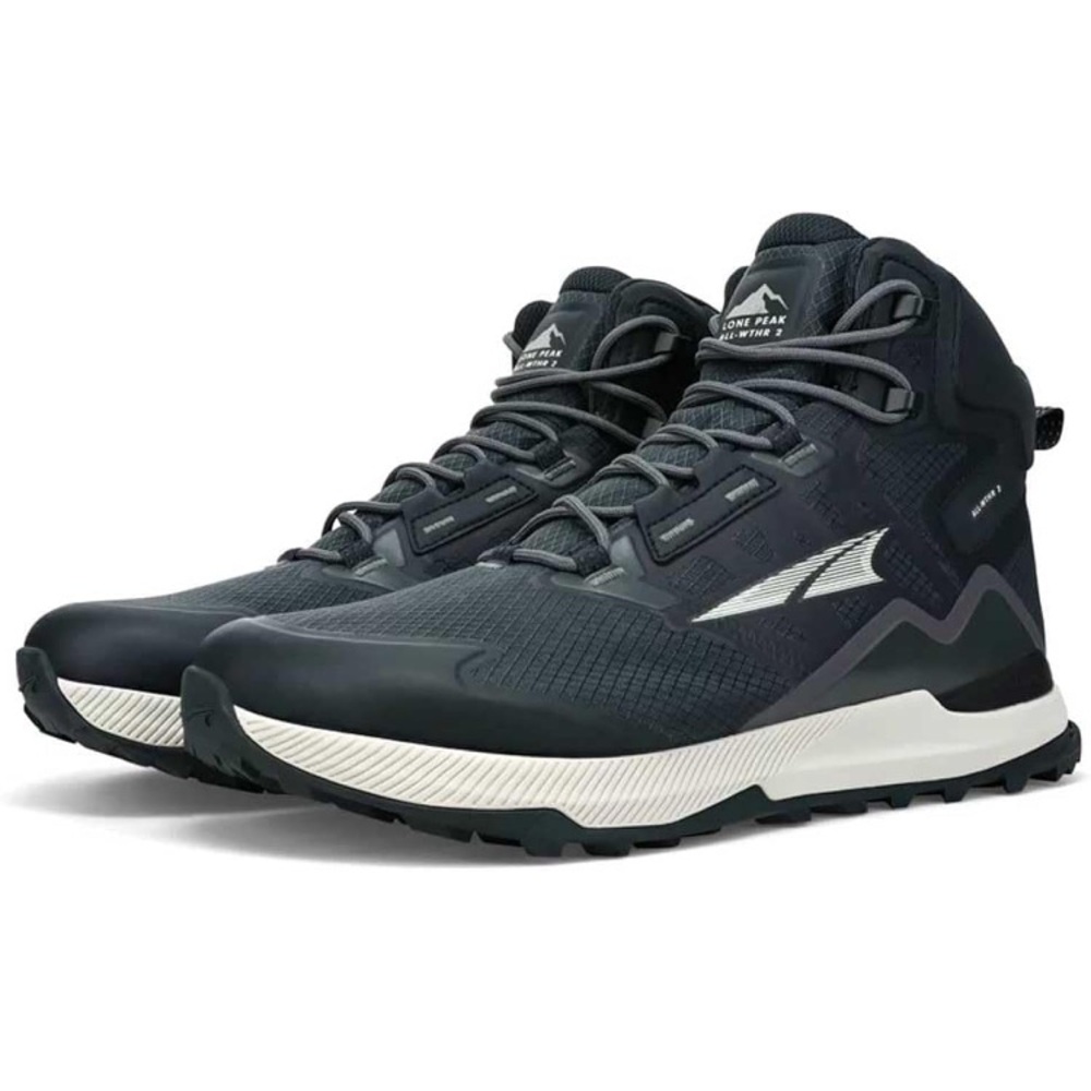 ALTRA Men's Black Lone Peak Waterproof All-Weather Mid 2 Trail Running Shoe